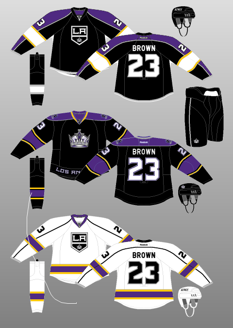 NHL Los Angeles Kings 2000-01 uniform and jersey original art